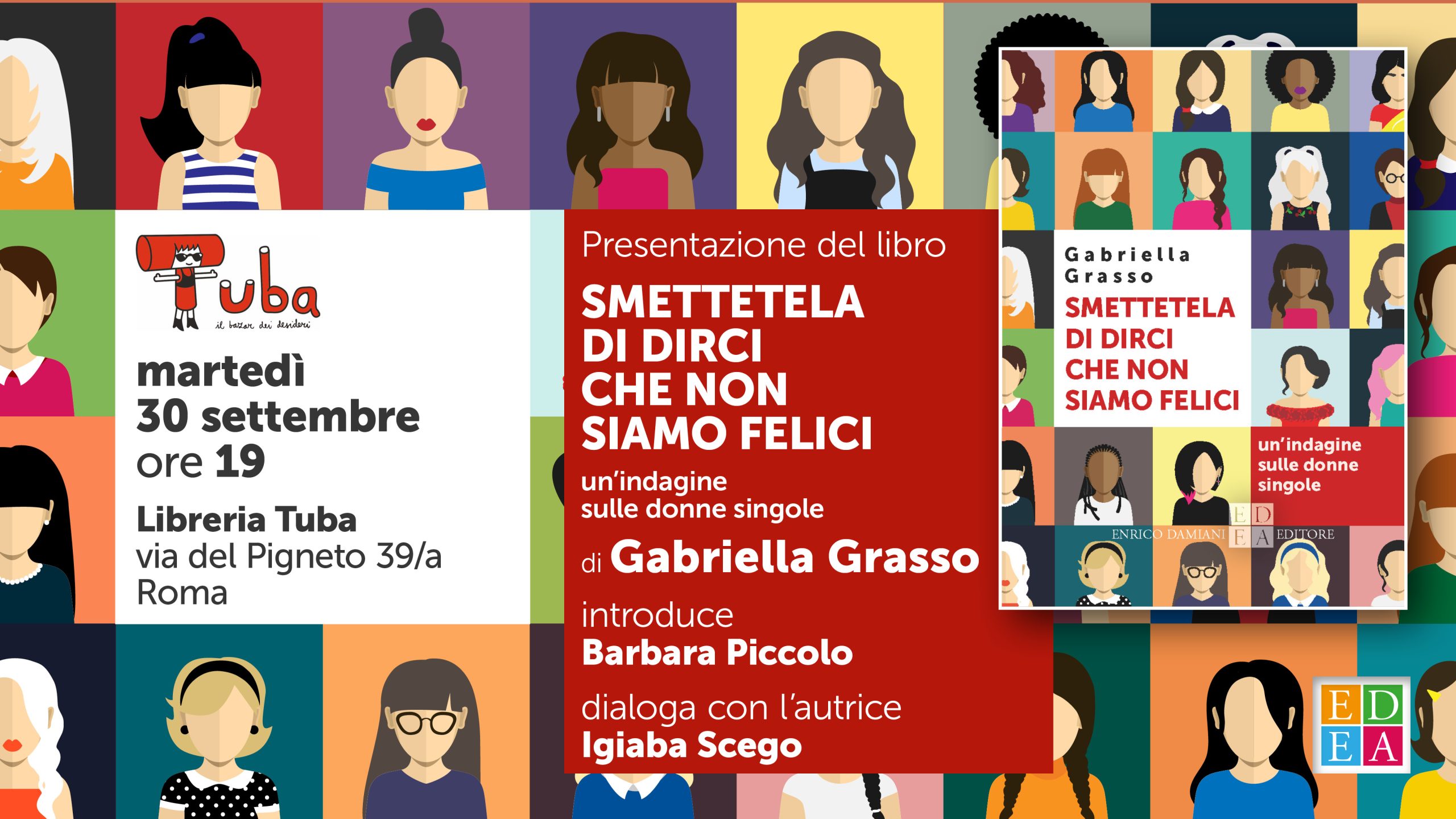 “Smettetela di dirci che non siamo felici” alla Libreria Tuba di Roma