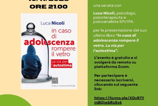 ONLINE “In caso di adolescenza rompere il vetro” e Associazione ETS