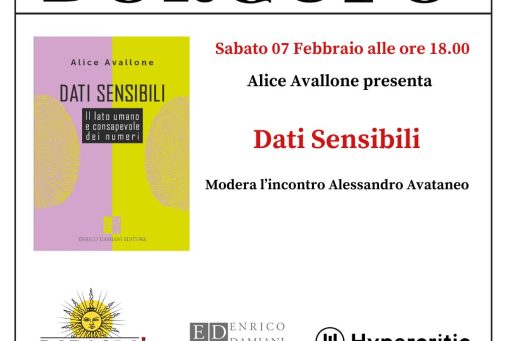 Presentazione di &ldquo;Dati sensibili&rdquo; alla Libreria Borgopo&rsquo; di Torino